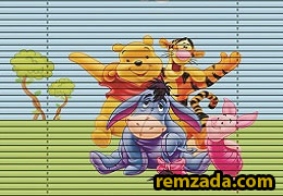 rèm sáo ngang hình Winnie & The Pooh