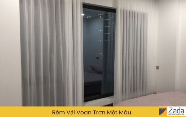 Rèm Vải Voan Trơn Một Màu
