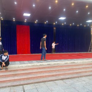 Cung cấp phông rèm hội trường cho trường mầm non tại Hà Nội