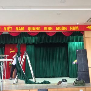 Phông hội trường cho sân khấu hội nghị tại Hà Nội – Đẹp, bền, dễ lắp đặt