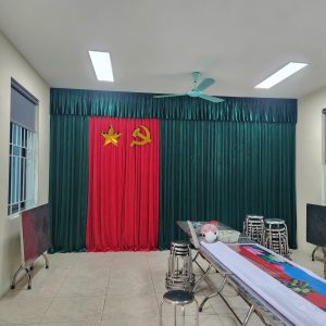 Phông hội trường cho sân khấu trường mầm non ở Hà Nội